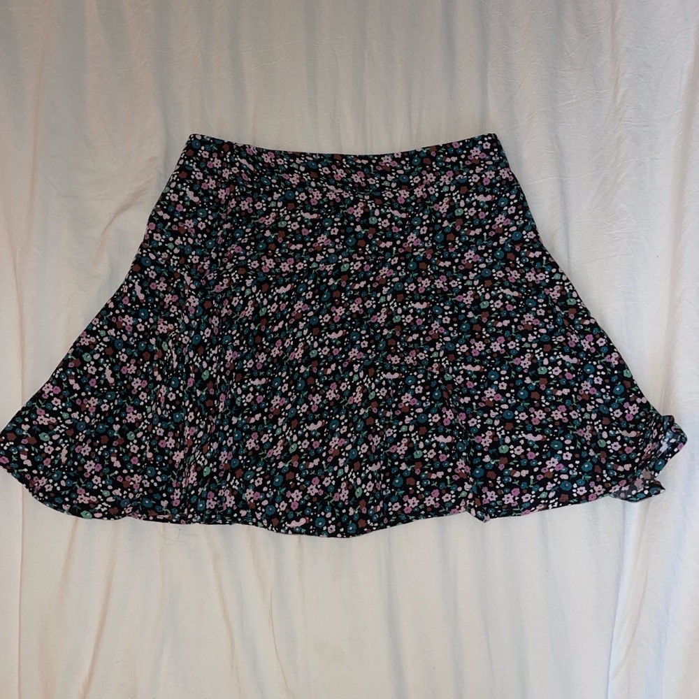 Zara floral mini skirt with shorts underneath